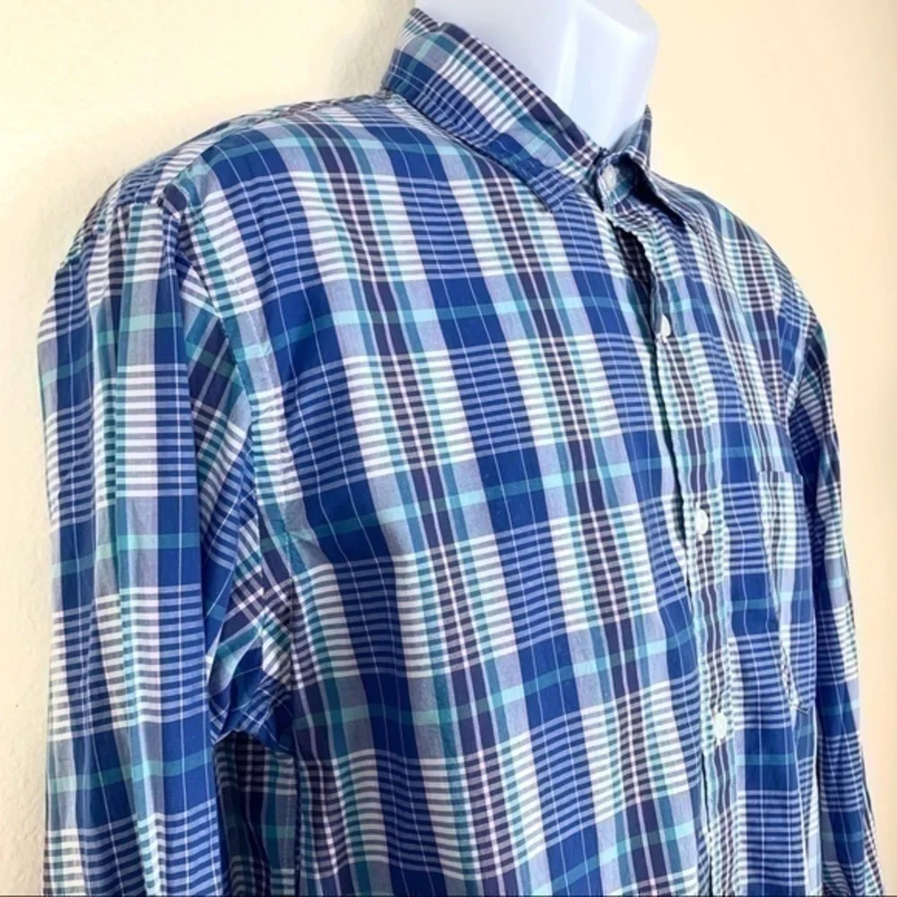 J.Crew plaid casual shirt blue size M